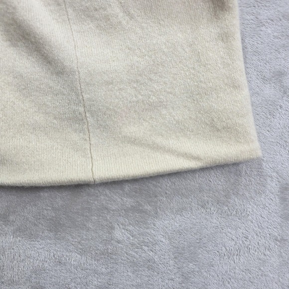 DemyLee Beanie Hat Womens One Size White 100% Cashmere Knit Winter Slouchy - Picture 6 of 7